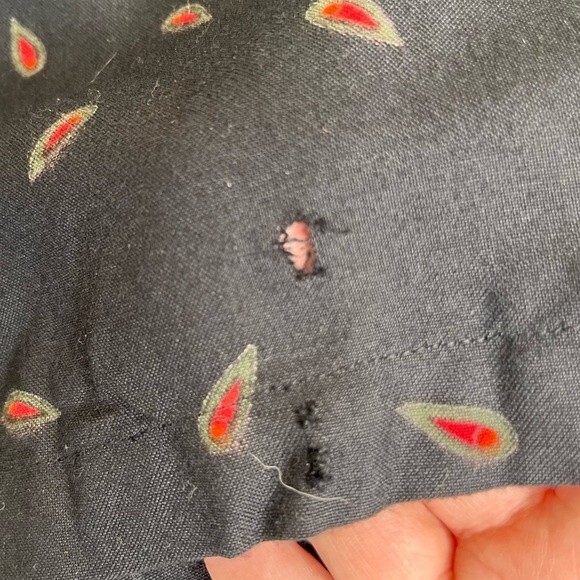 Vintage Sarah Elizabeth Paisley Embroidered Maxi Dress Women 10 DAMAGED - READ - Picture 11 of 16